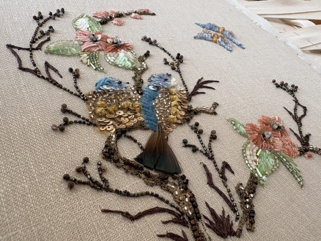 オートクチュール刺繍のディテール